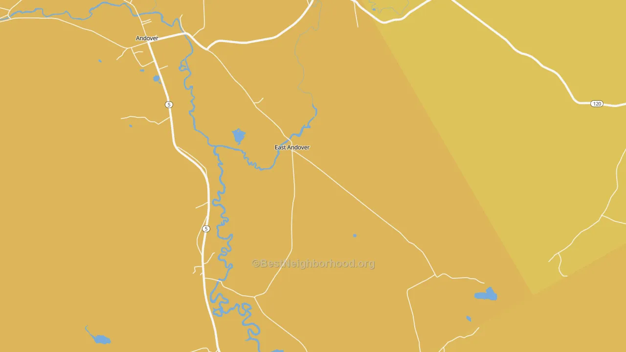 Map of the best neighborhoods in the 04226 area, with better matches in green and worse matches in red