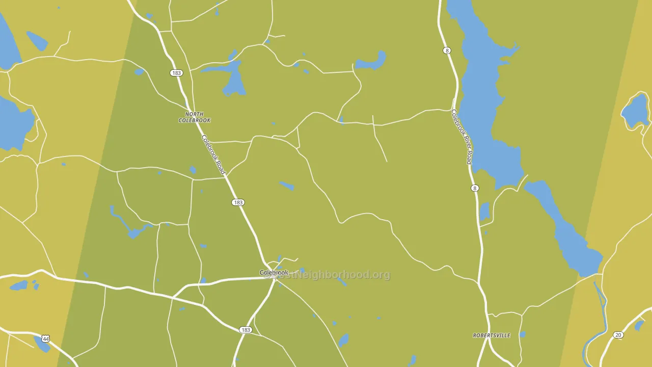 Map of the best neighborhoods in the 06021 area, with better matches in green and worse matches in red