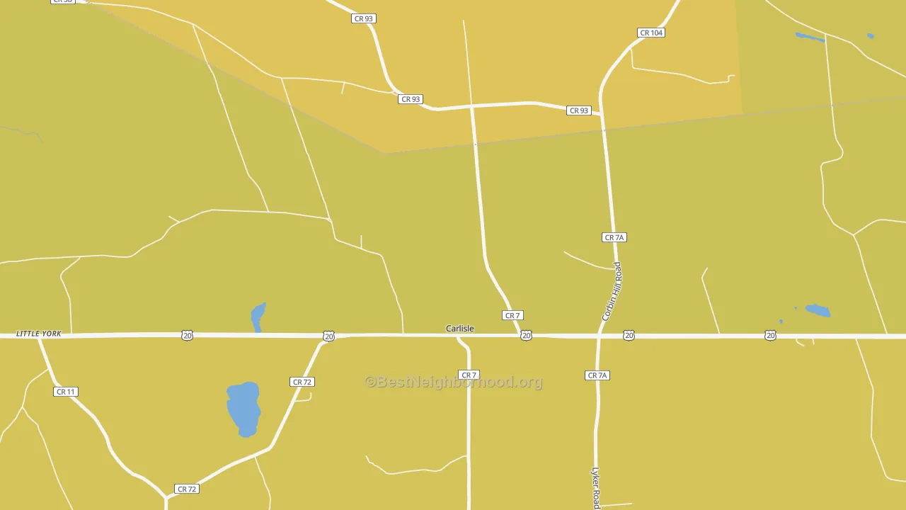 Map of the best neighborhoods in the 12031 area, with better matches in green and worse matches in red