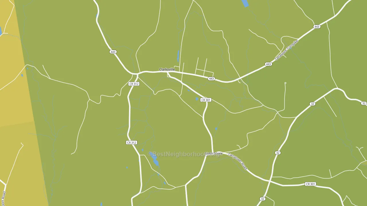 Map of the best neighborhoods in the 12041 area, with better matches in green and worse matches in red