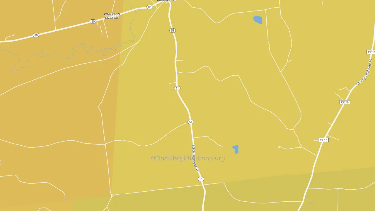 Map of the best neighborhoods in the 13482 area, with better matches in green and worse matches in red
