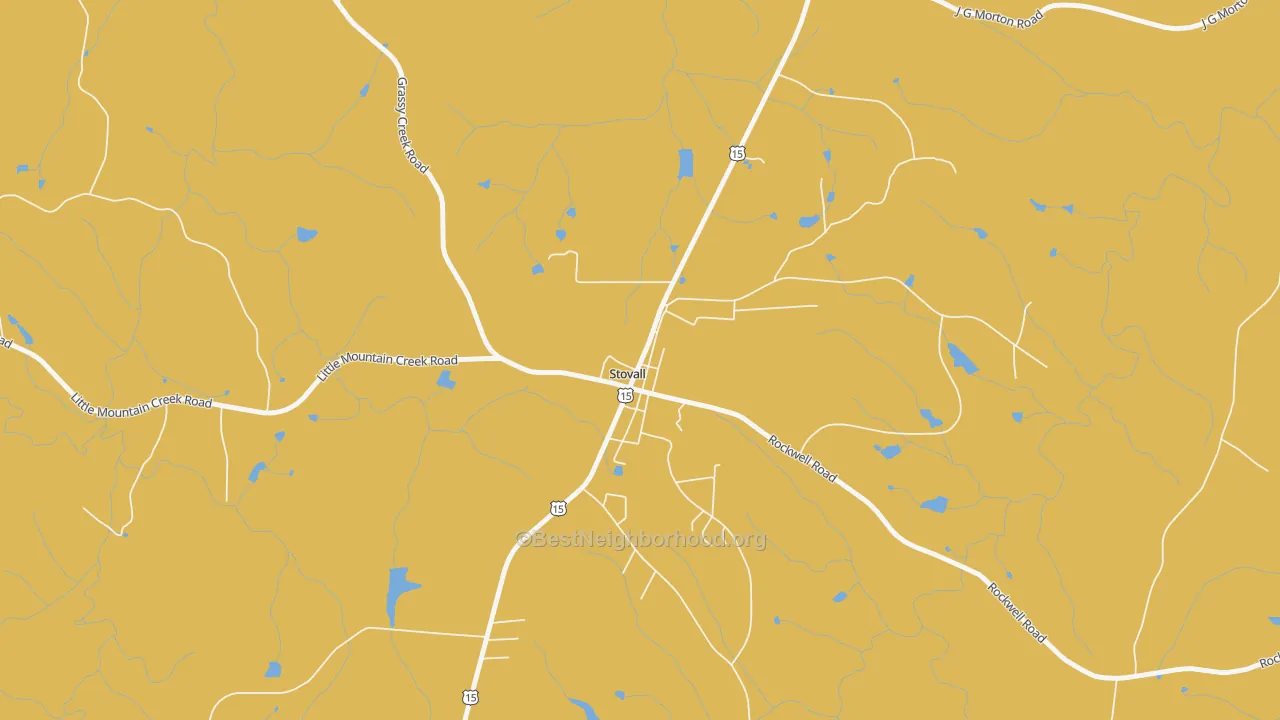 Map of the best neighborhoods in the 27582 area, with better matches in green and worse matches in red