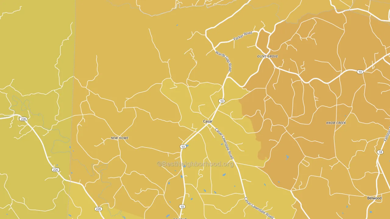 Map of the best neighborhoods in the 28020 area, with better matches in green and worse matches in red