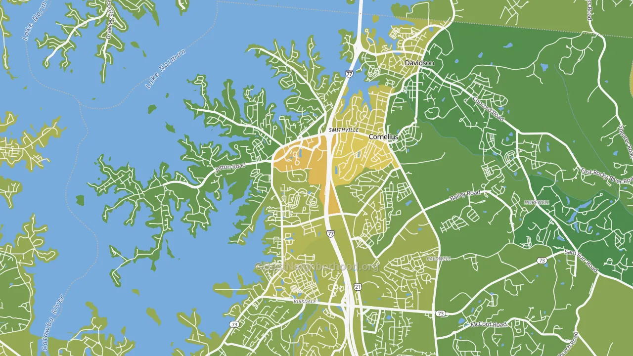 Map of the best neighborhoods in the 28031 area, with better matches in green and worse matches in red