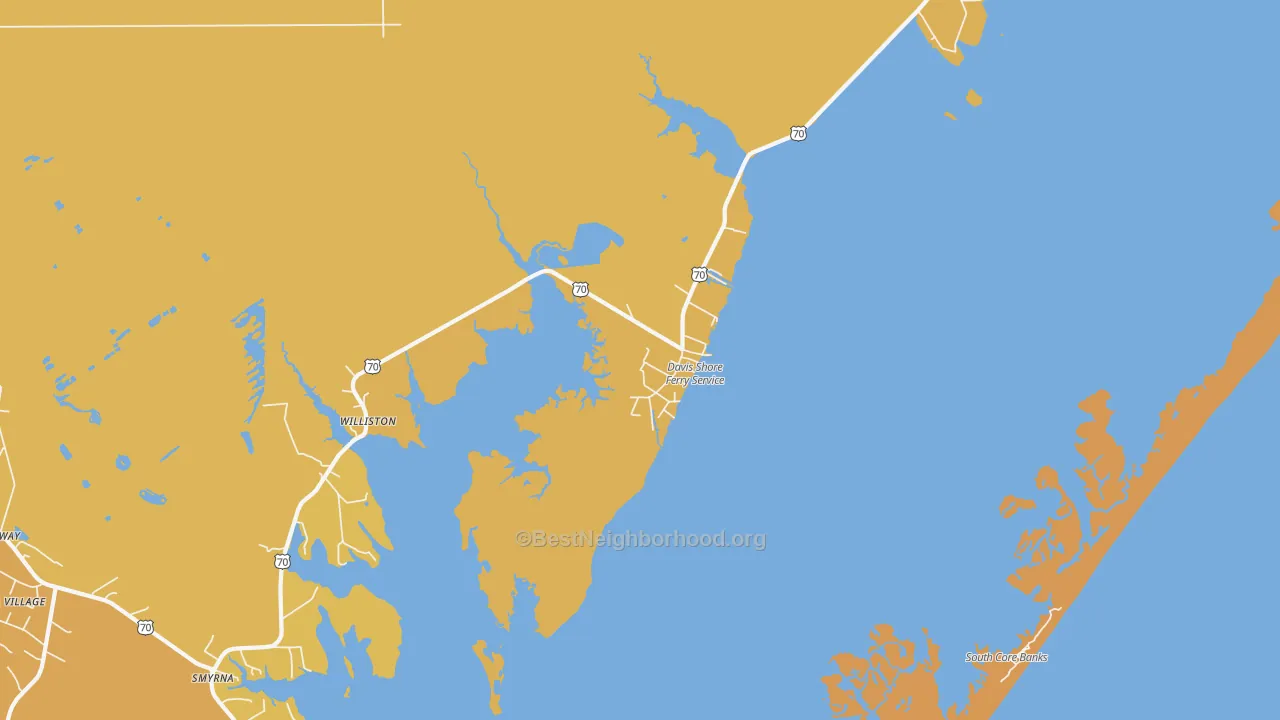 Map of the best neighborhoods in the 28524 area, with better matches in green and worse matches in red