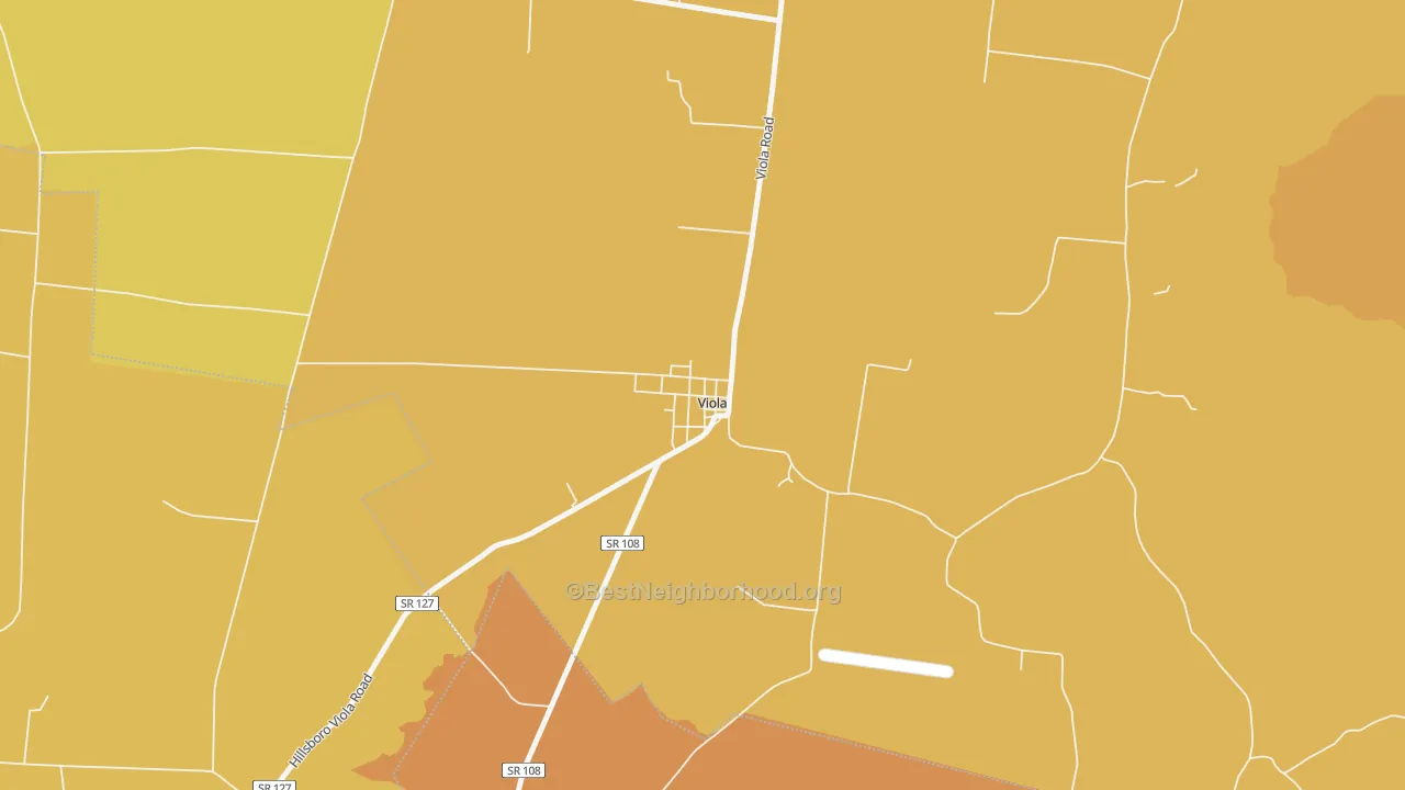 Map of the best neighborhoods in the 37394 area, with better matches in green and worse matches in red