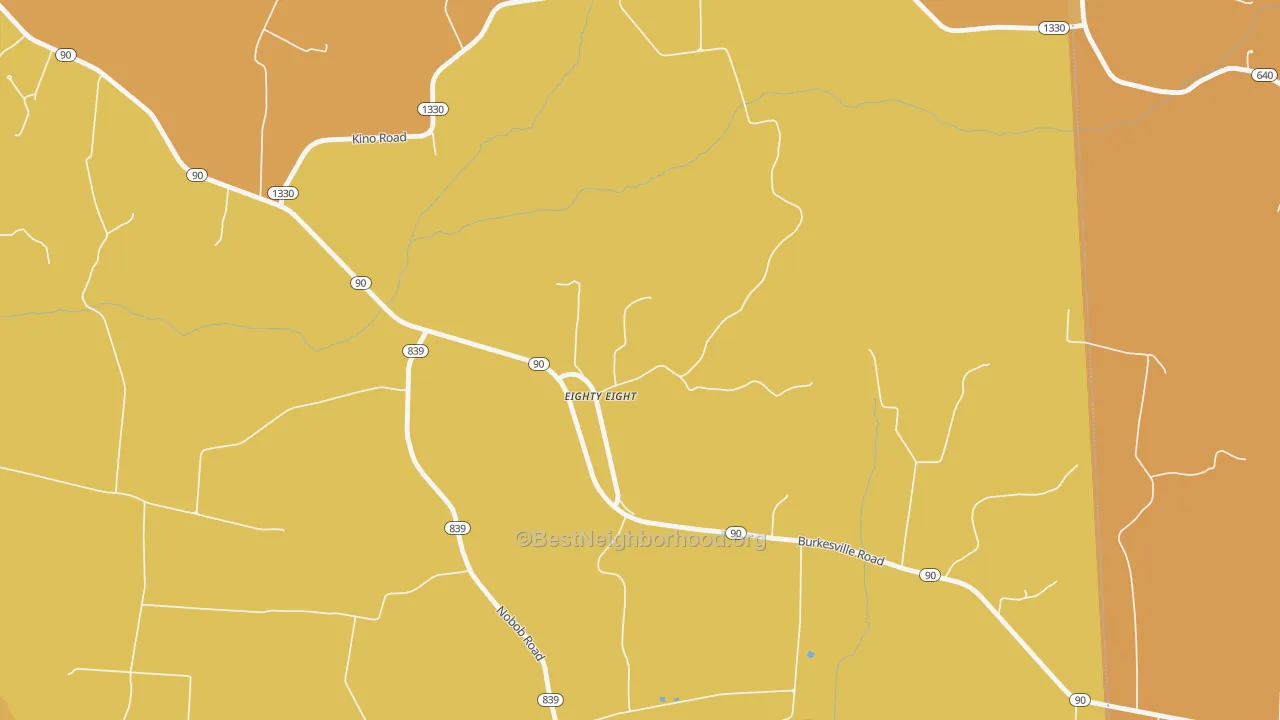 Map of the best neighborhoods in the 42130 area, with better matches in green and worse matches in red