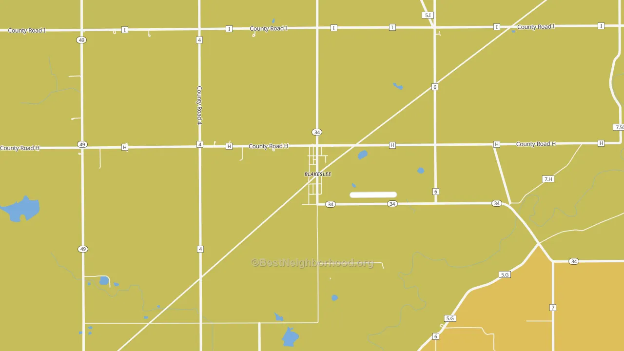 Map of the best neighborhoods in the 43505 area, with better matches in green and worse matches in red
