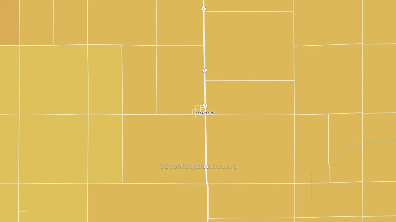 Map of the best neighborhoods in the 46778 area, with better matches in green and worse matches in red