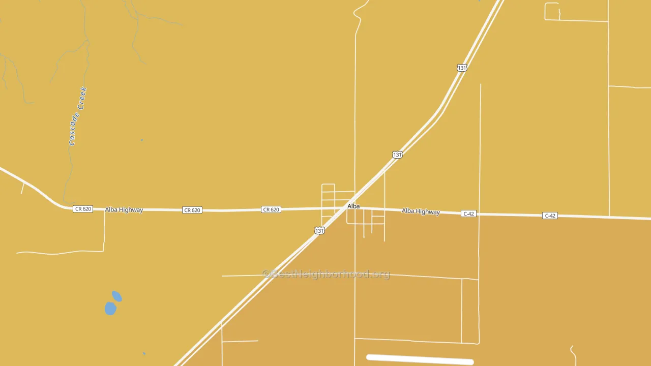 Map of the best neighborhoods in the 49611 area, with better matches in green and worse matches in red