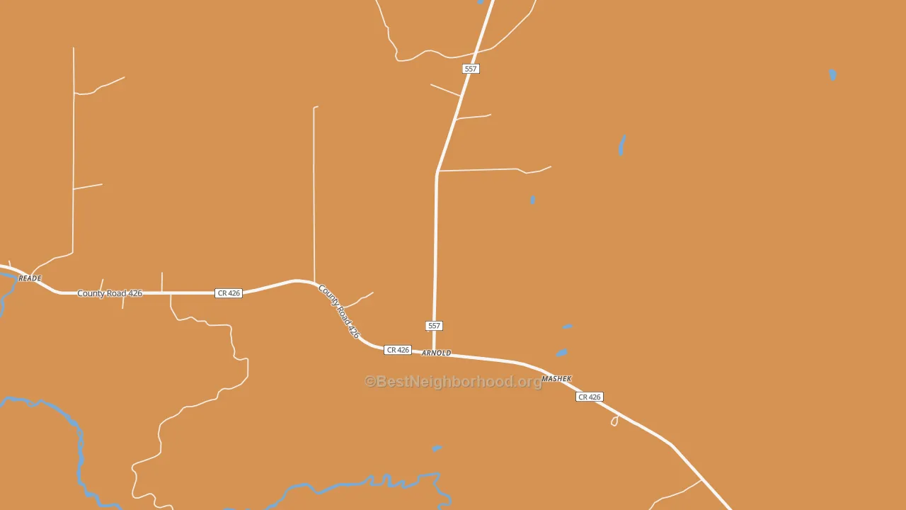 Map of the best neighborhoods in the 49819 area, with better matches in green and worse matches in red