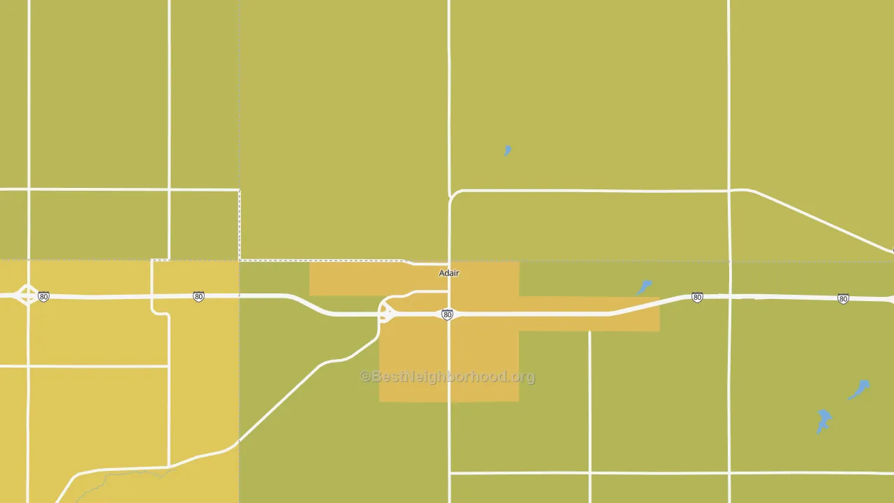 Map of the best neighborhoods in the 50002 area, with better matches in green and worse matches in red