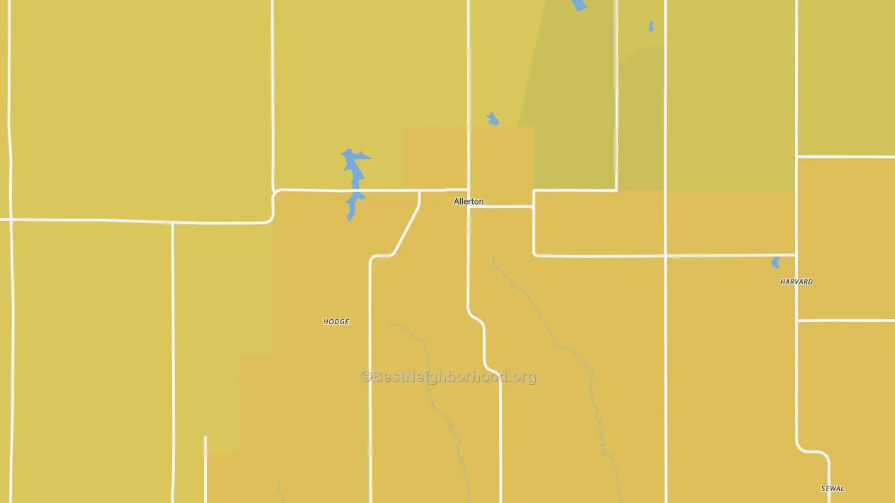 Map of the best neighborhoods in the 50008 area, with better matches in green and worse matches in red