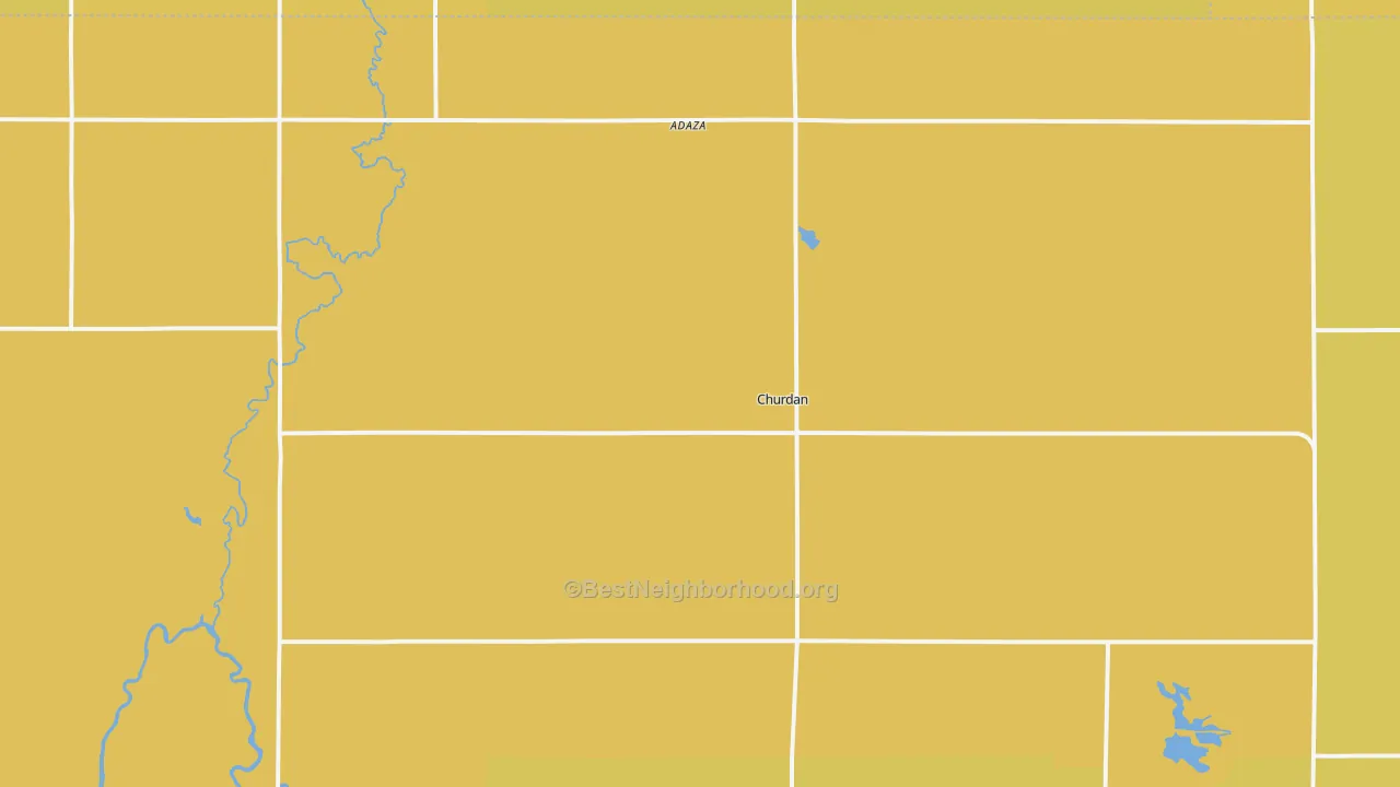 Map of the best neighborhoods in the 50050 area, with better matches in green and worse matches in red