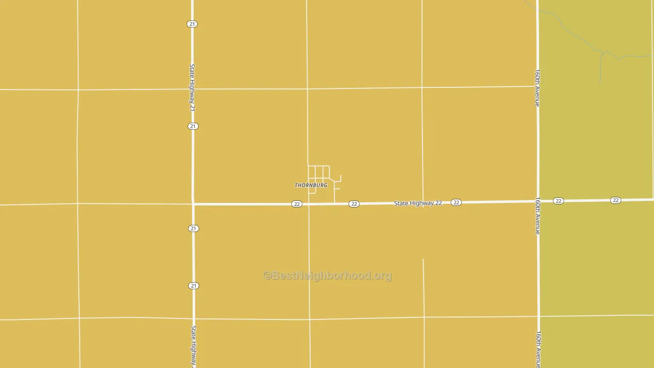 Map of the best neighborhoods in the 50255 area, with better matches in green and worse matches in red