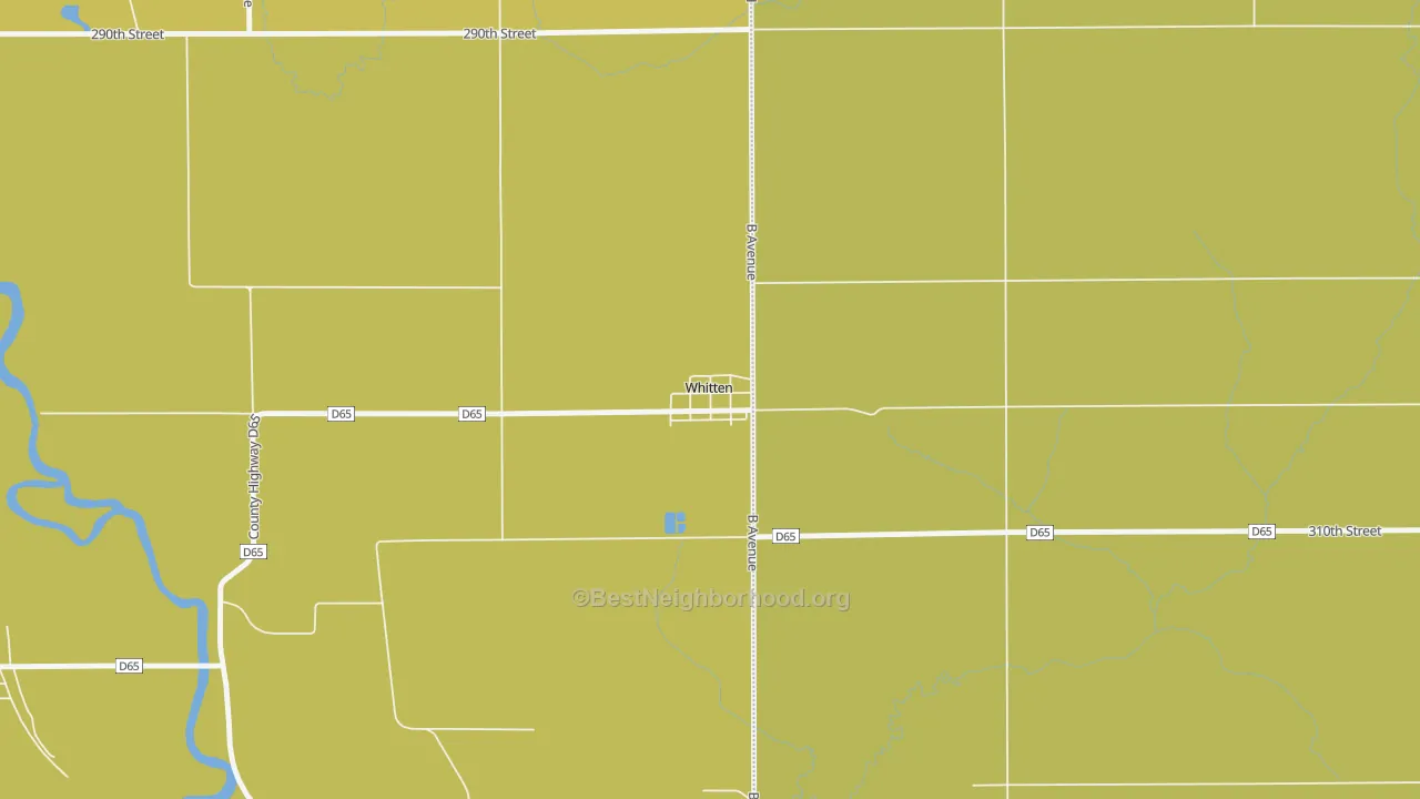 Map of the best neighborhoods in the 50269 area, with better matches in green and worse matches in red
