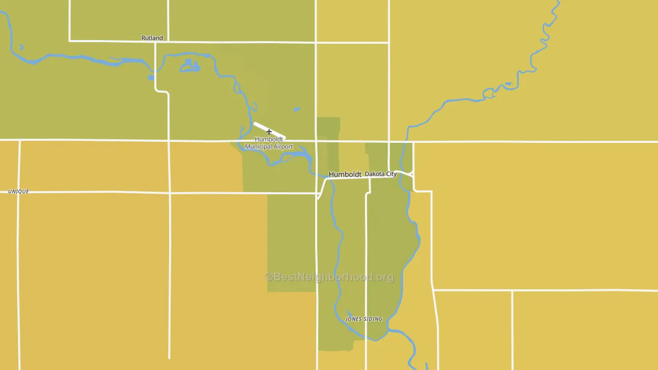 Map of the best neighborhoods in the 50548 area, with better matches in green and worse matches in red