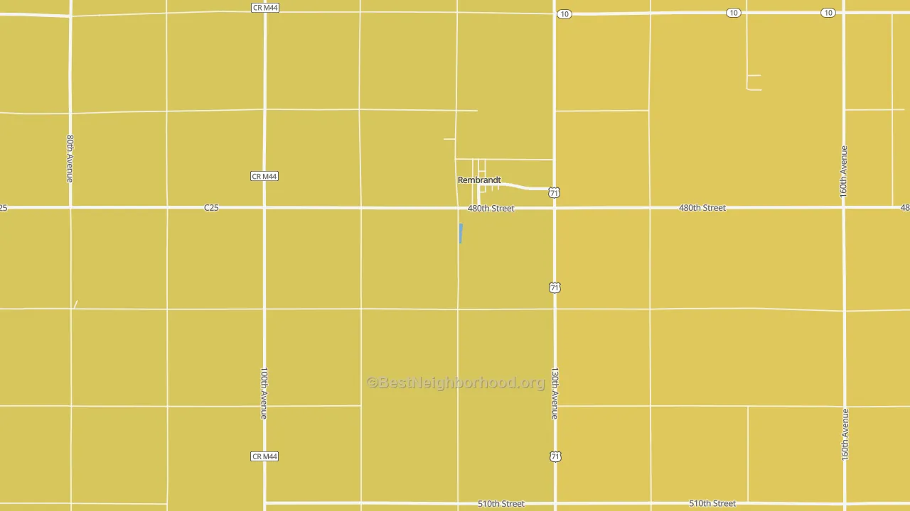 Map of the best neighborhoods in the 50576 area, with better matches in green and worse matches in red