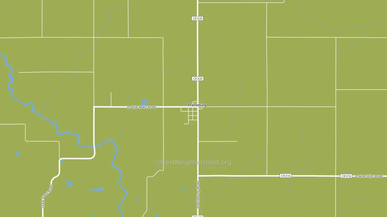 Map of the best neighborhoods in the 52219 area, with better matches in green and worse matches in red
