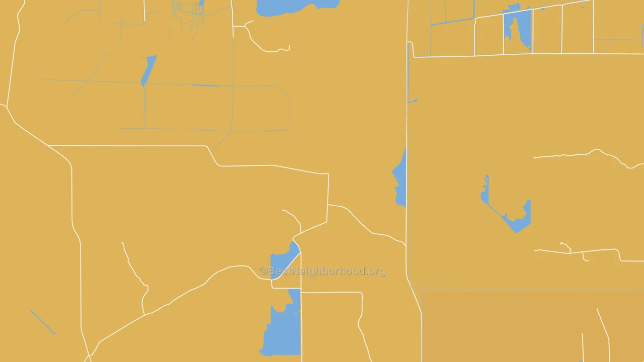 Map of the best neighborhoods in the 54641 area, with better matches in green and worse matches in red