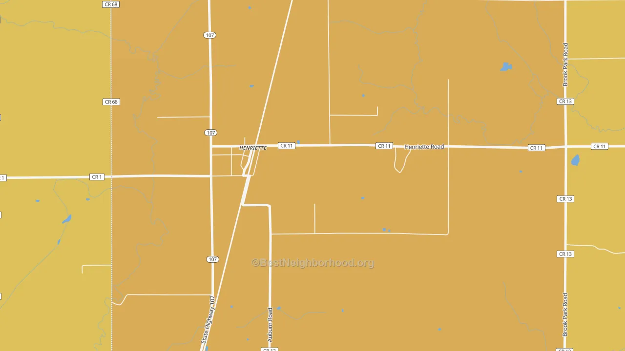 Map of the best neighborhoods in the 55036 area, with better matches in green and worse matches in red