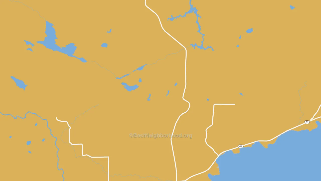 Map of the best neighborhoods in the 55606 area, with better matches in green and worse matches in red