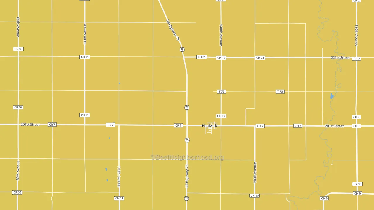 Map of the best neighborhoods in the 56134 area, with better matches in green and worse matches in red