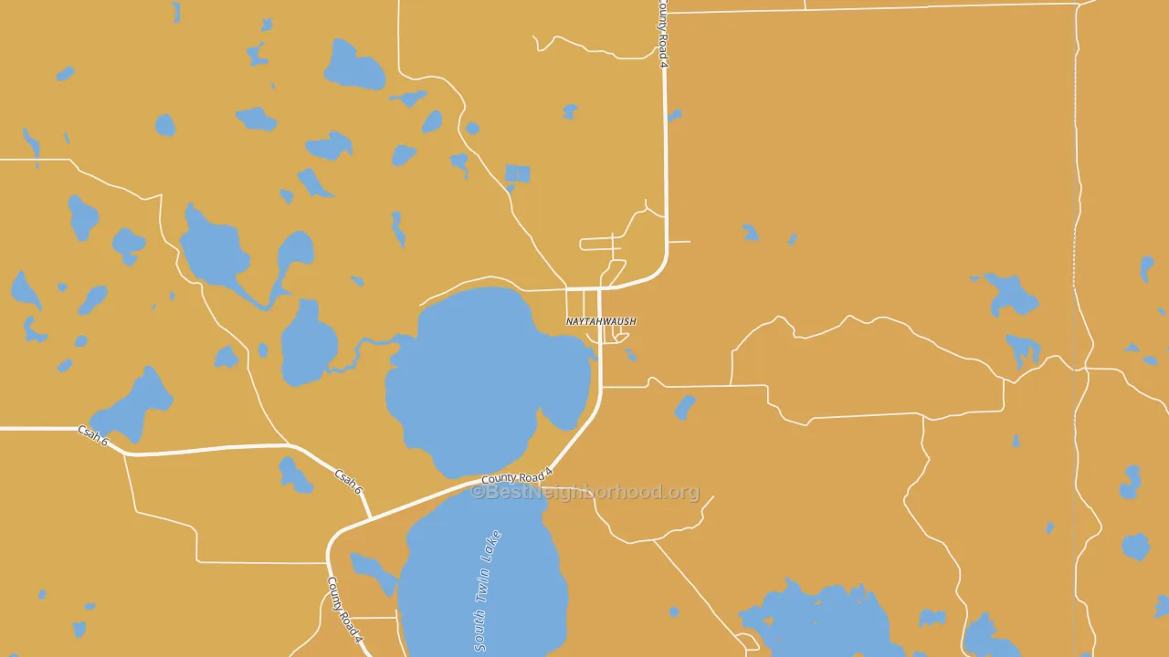 Map of the best neighborhoods in the 56566 area, with better matches in green and worse matches in red