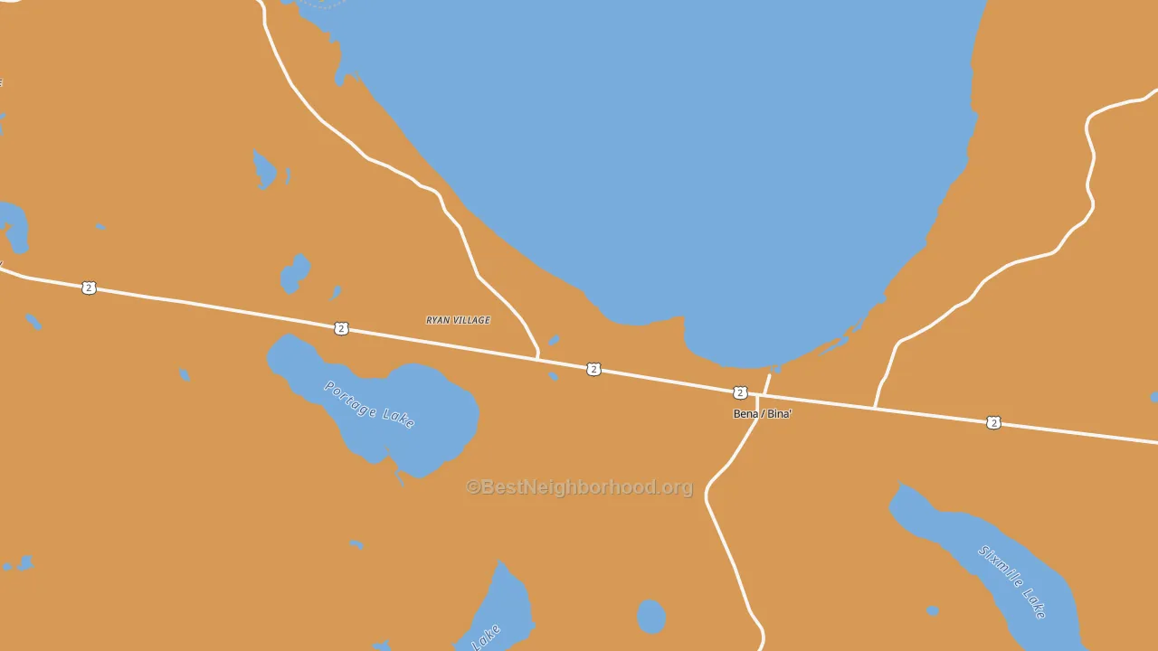 Map of the best neighborhoods in the 56626 area, with better matches in green and worse matches in red