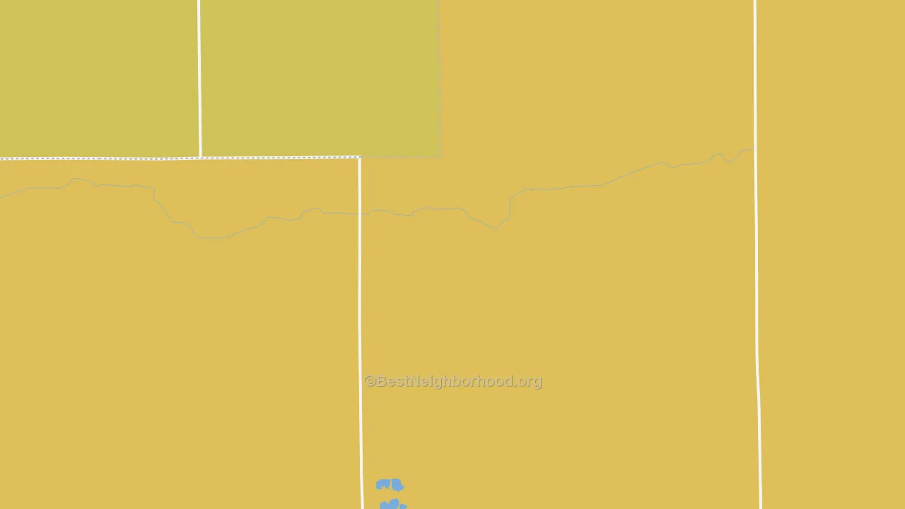 Map of the best neighborhoods in the 56684 area, with better matches in green and worse matches in red