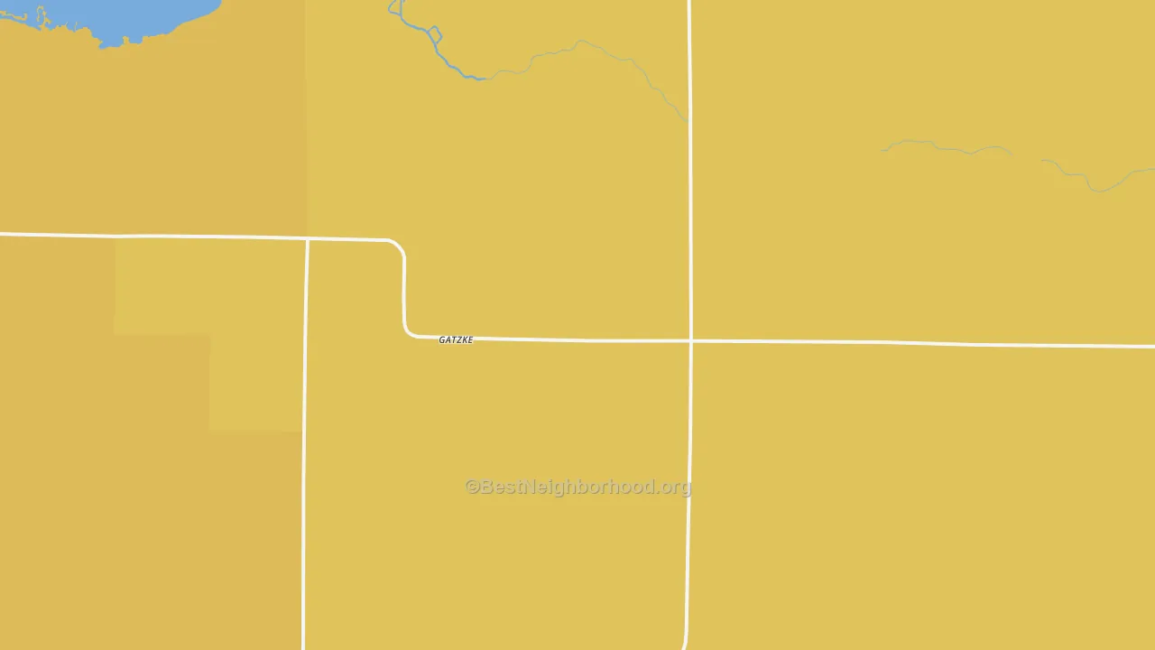 Map of the best neighborhoods in the 56724 area, with better matches in green and worse matches in red