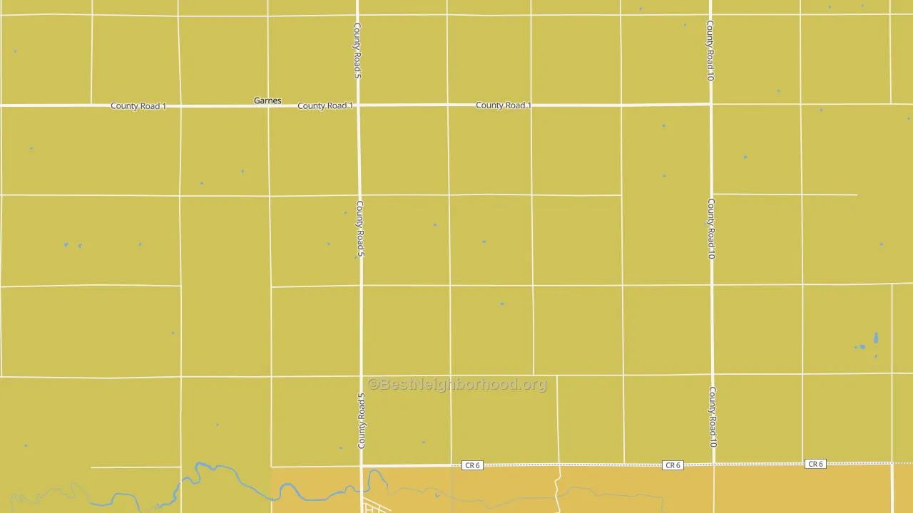 Map of the best neighborhoods in the 56742 area, with better matches in green and worse matches in red