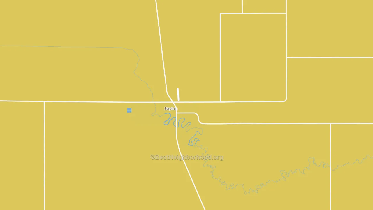 Map of the best neighborhoods in the 56757 area, with better matches in green and worse matches in red