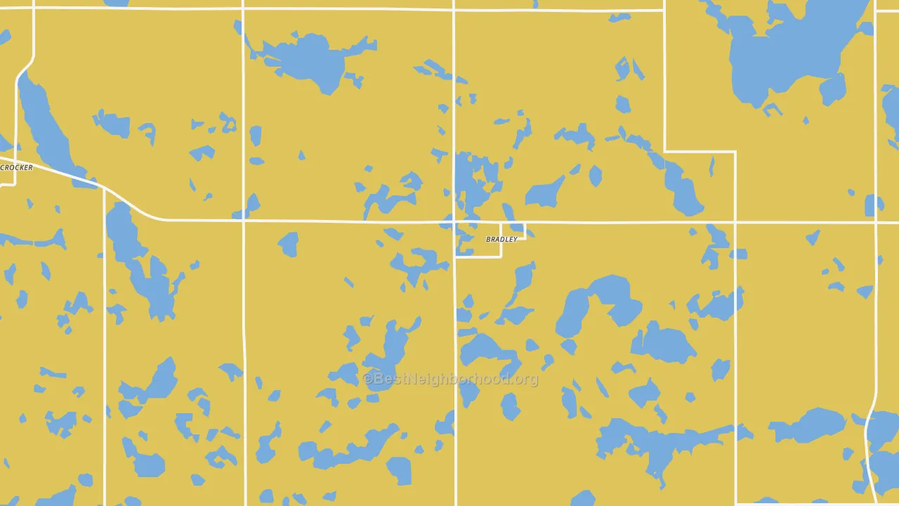 Map of the best neighborhoods in the 57217 area, with better matches in green and worse matches in red