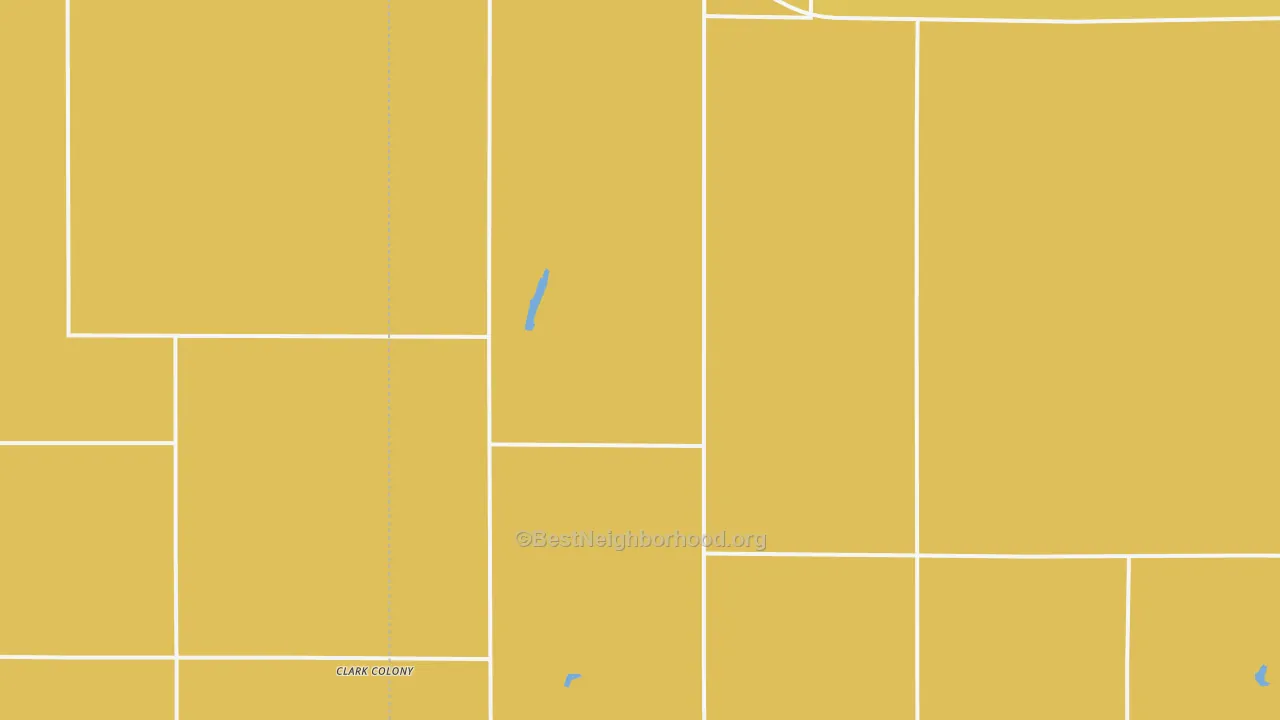 Map of the best neighborhoods in the 57258 area, with better matches in green and worse matches in red