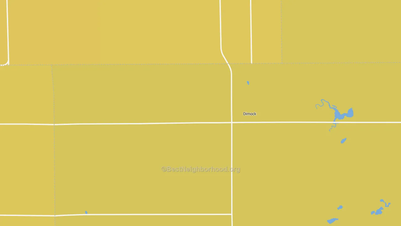 Map of the best neighborhoods in the 57331 area, with better matches in green and worse matches in red