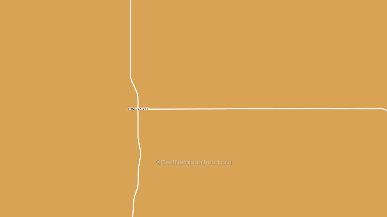 Map of the best neighborhoods in the 57547 area, with better matches in green and worse matches in red