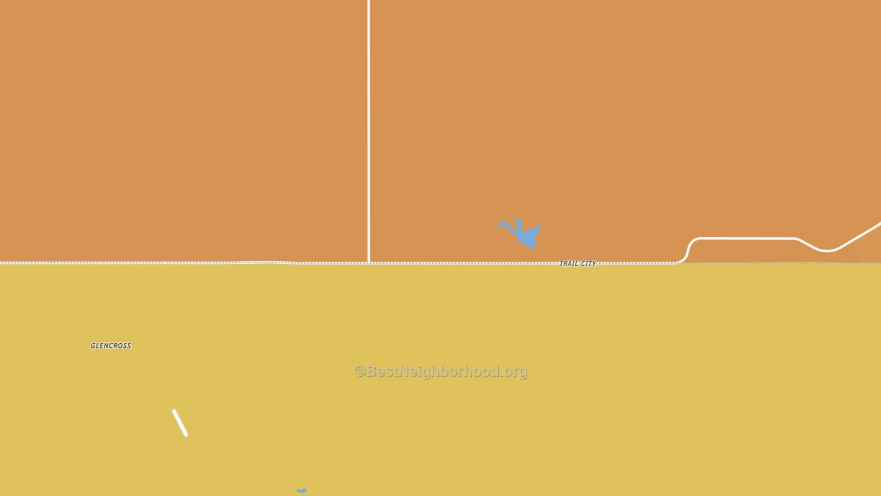 Map of the best neighborhoods in the 57657 area, with better matches in green and worse matches in red