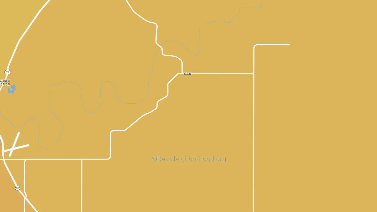 Map of the best neighborhoods in the 57766 area, with better matches in green and worse matches in red