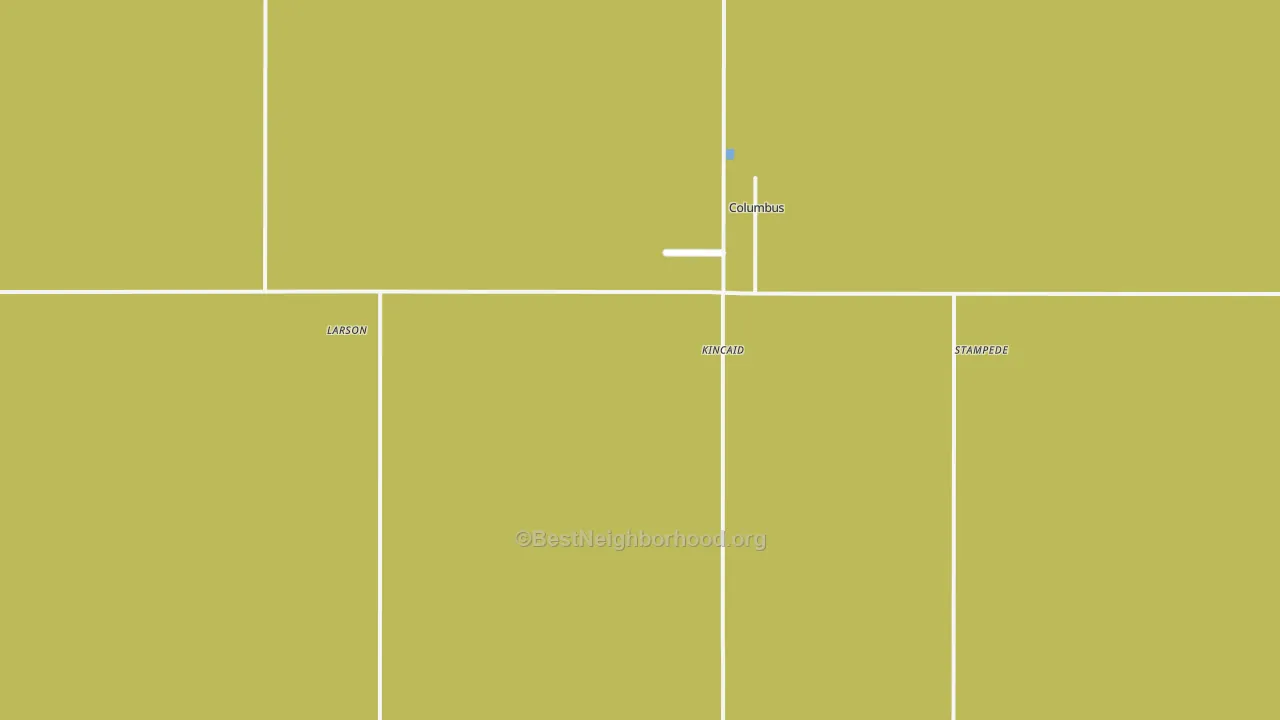 Map of the best neighborhoods in the 58727 area, with better matches in green and worse matches in red