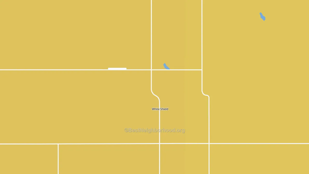 Map of the best neighborhoods in the 58775 area, with better matches in green and worse matches in red