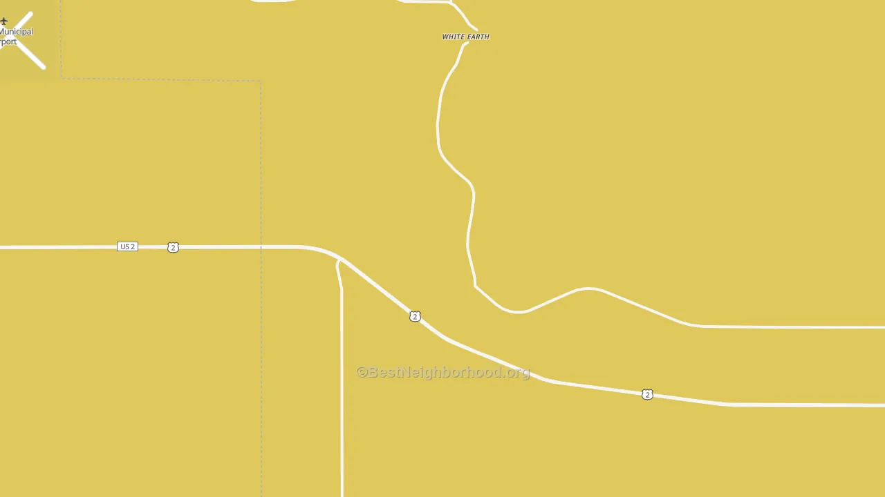 Map of the best neighborhoods in the 58794 area, with better matches in green and worse matches in red