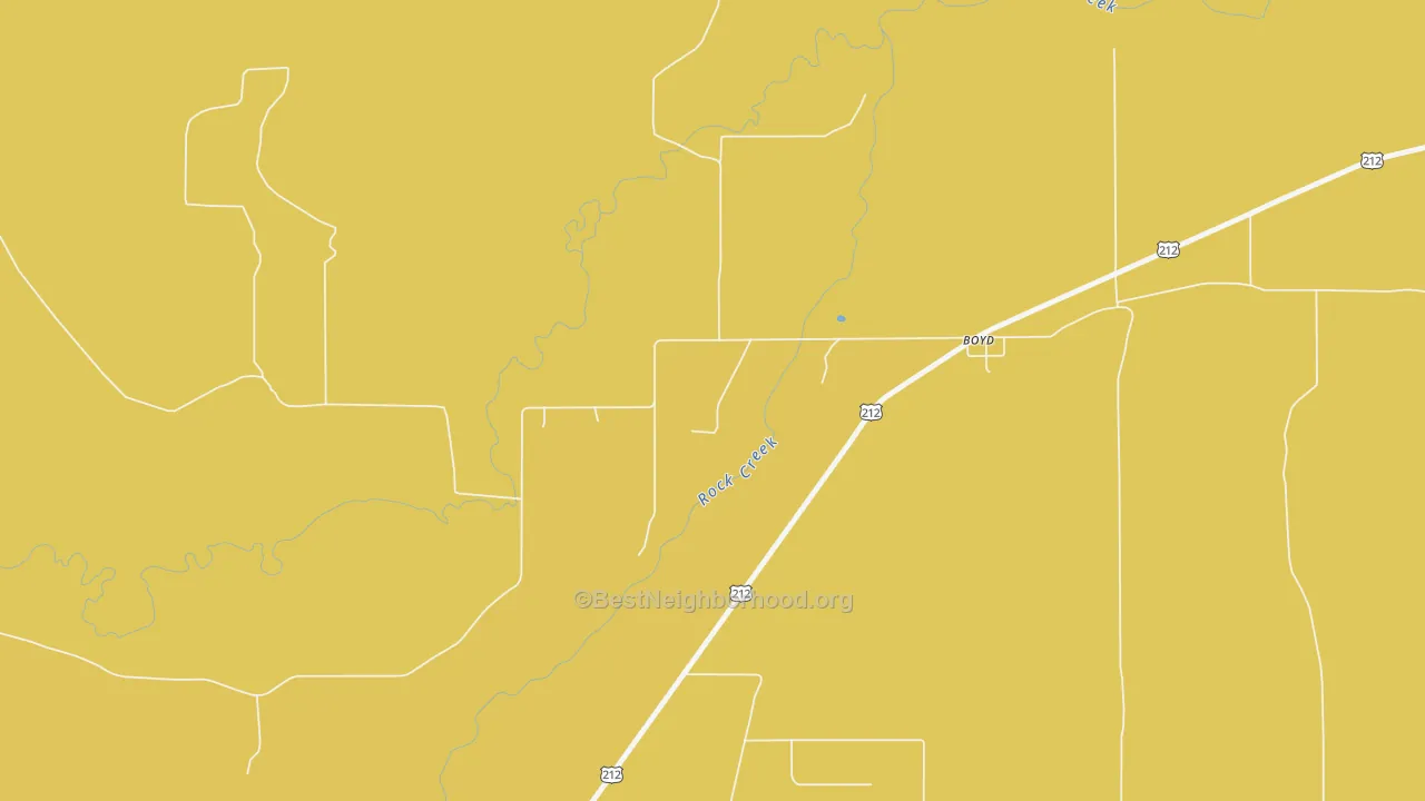Map of the best neighborhoods in the 59013 area, with better matches in green and worse matches in red