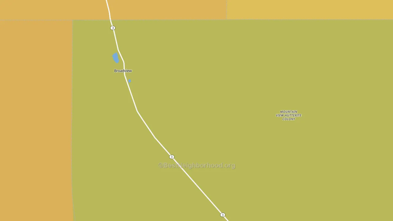 Map of the best neighborhoods in the 59015 area, with better matches in green and worse matches in red
