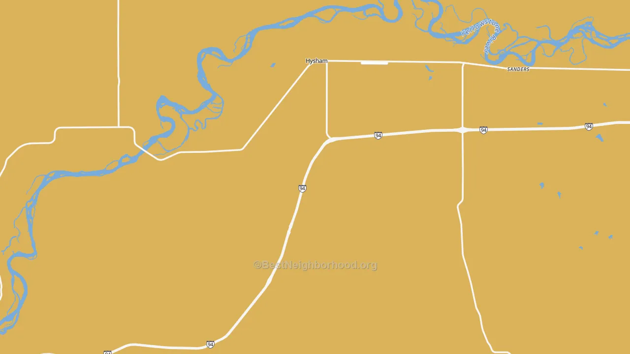 Map of the best neighborhoods in the 59038 area, with better matches in green and worse matches in red