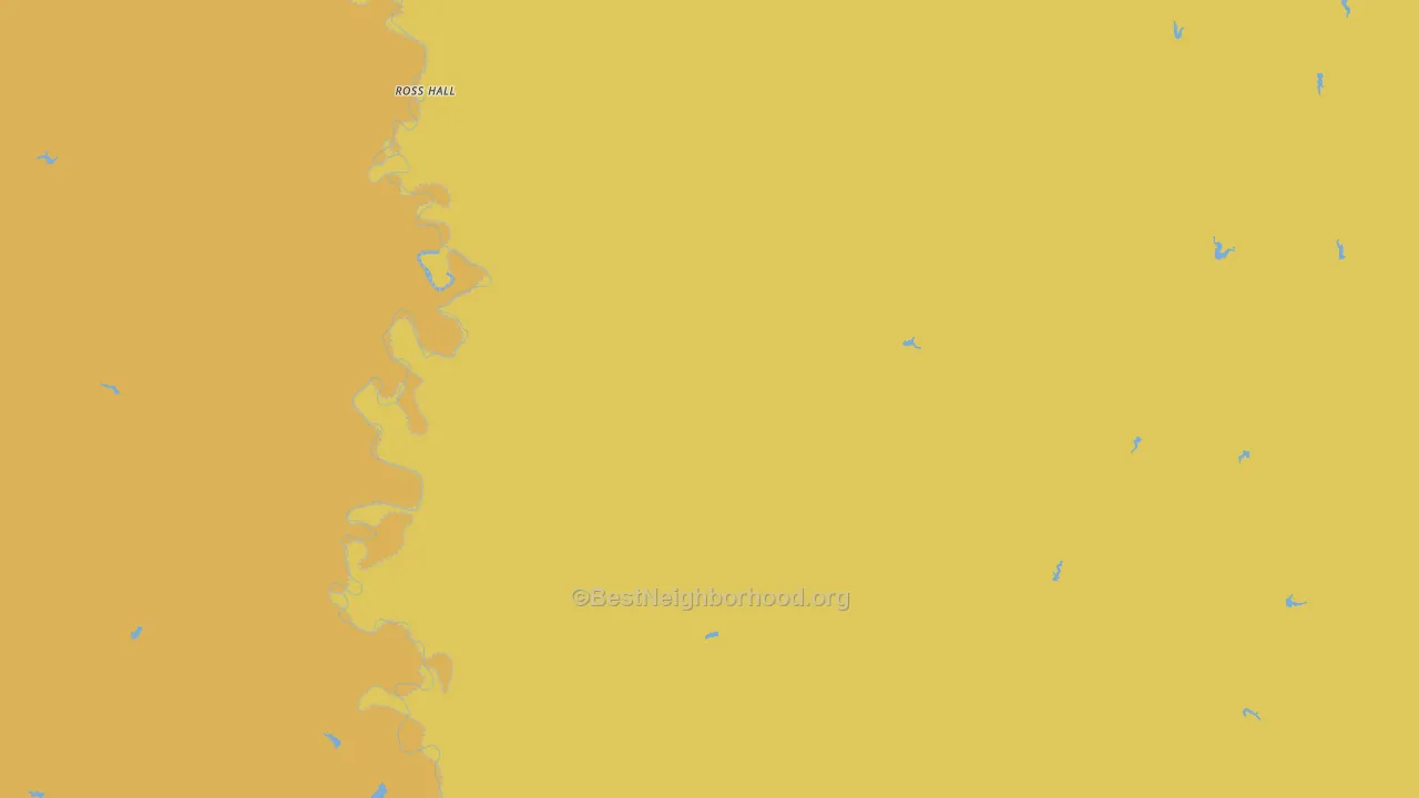 Map of the best neighborhoods in the 59058 area, with better matches in green and worse matches in red