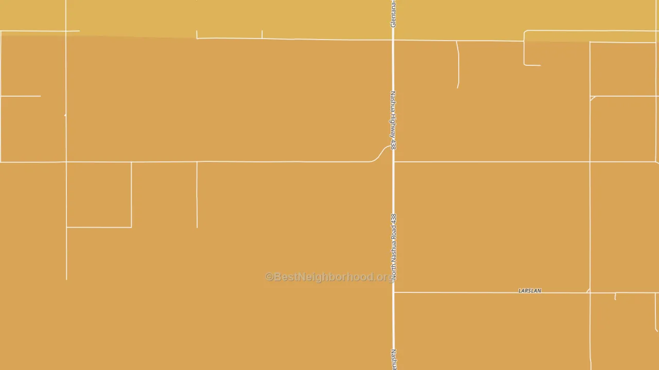Map of the best neighborhoods in the 59244 area, with better matches in green and worse matches in red