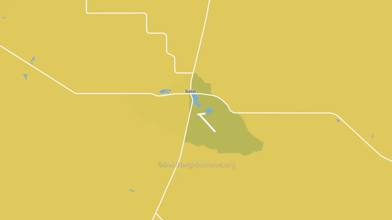 Map of the best neighborhoods in the 59313 area, with better matches in green and worse matches in red