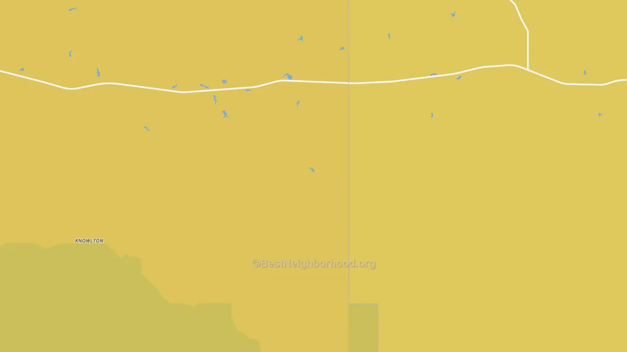 Map of the best neighborhoods in the 59336 area, with better matches in green and worse matches in red