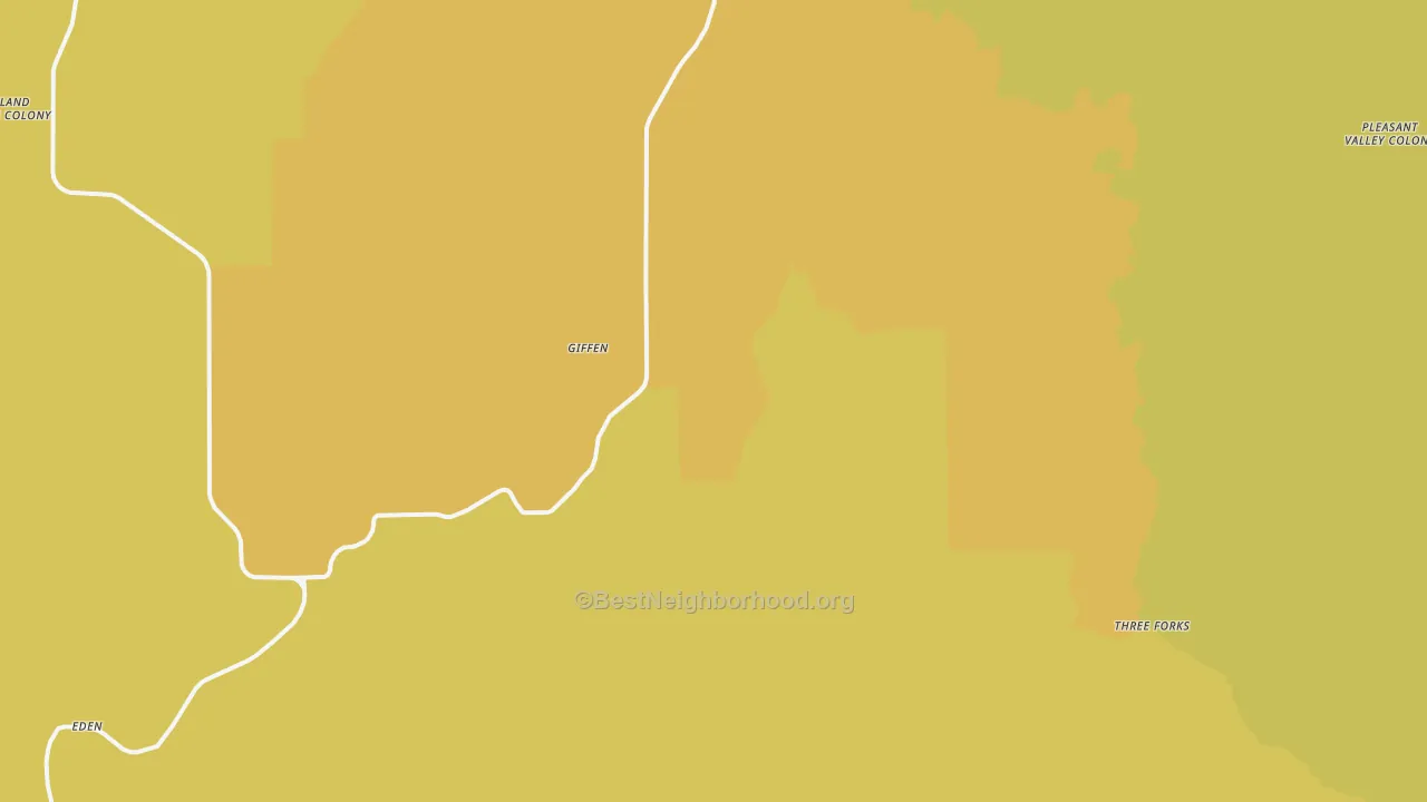 Map of the best neighborhoods in the 59480 area, with better matches in green and worse matches in red